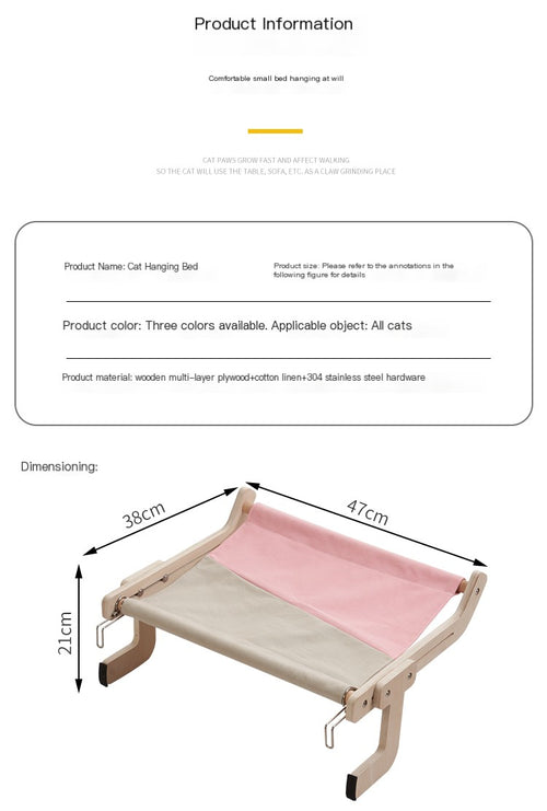 Cat Window Hammock Bed